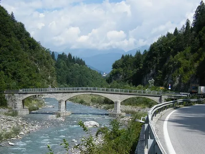 The bridge at Muina, over the Degano
