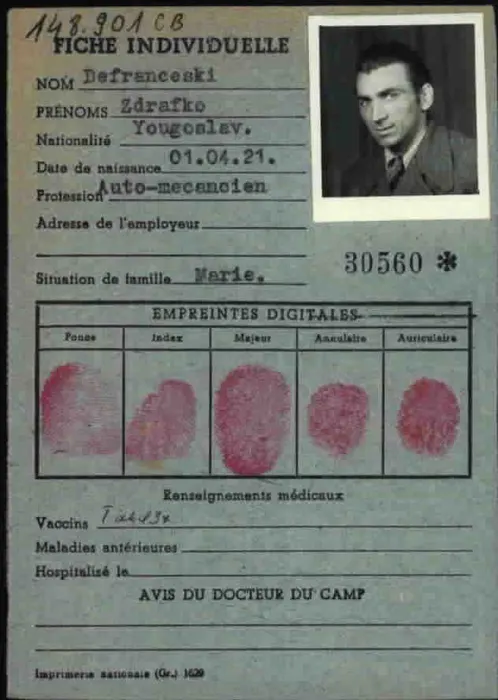 Zdrafko Defranceski — Fiche Individuelle