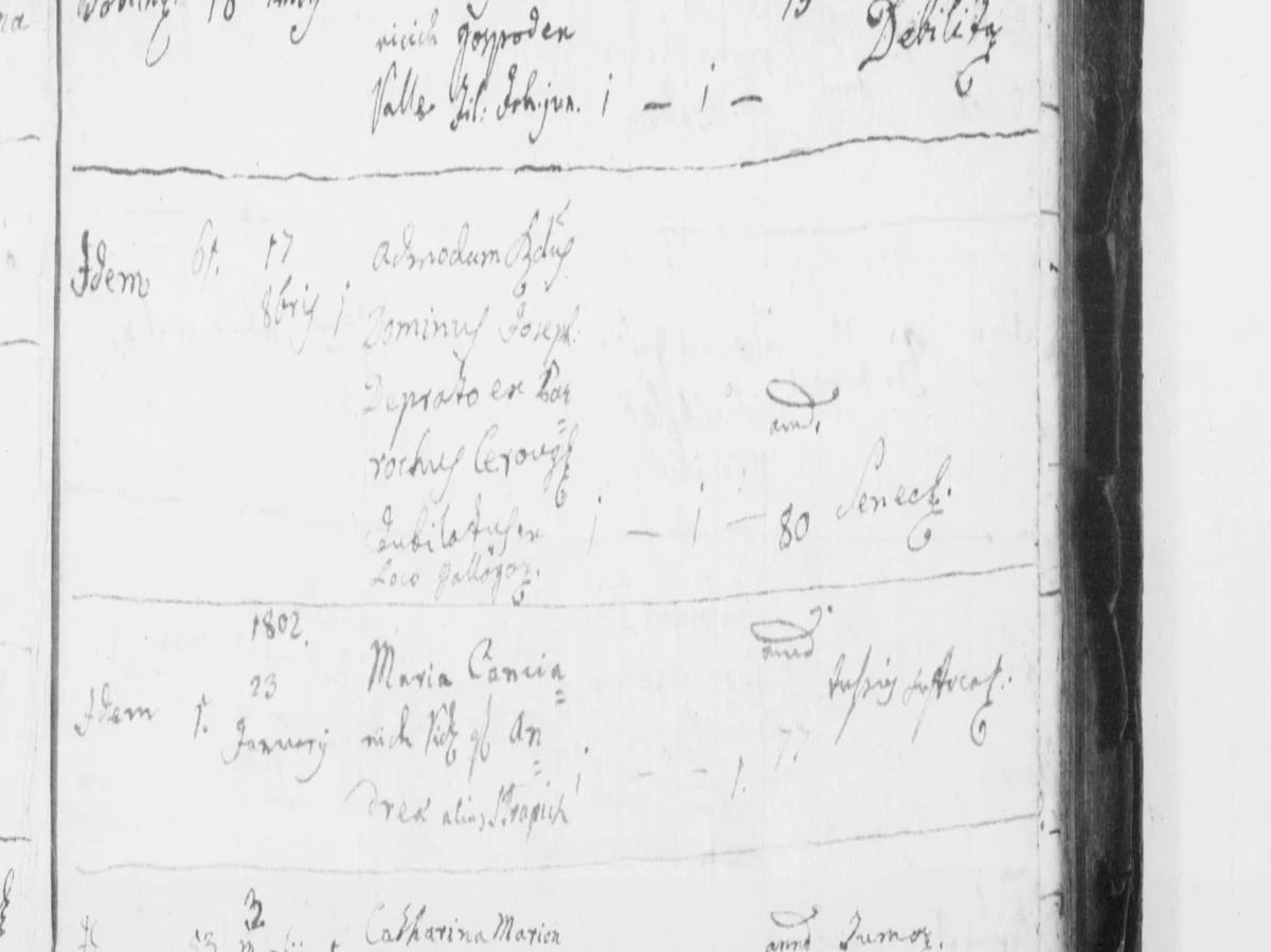 Joseph Deprato, retired parish priest of Cerovlje, dead at Gologorica in 1801