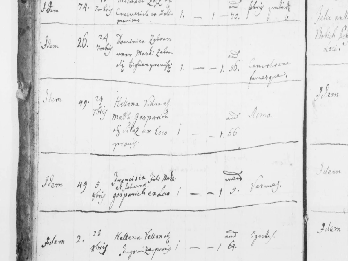1803, page 23 — «famesque», «Egestas», and a woman found dead at home