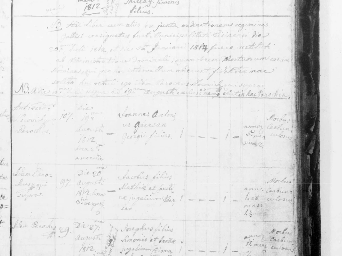 The French took the registers — and the priest wrote down what that cost him