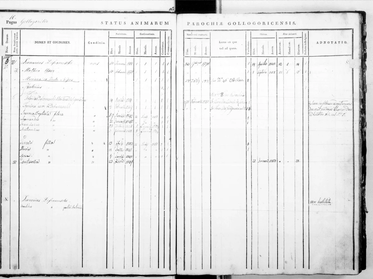 «Hunc in filium adoptivum accepit patruus Leonardus» — house 6, 1826