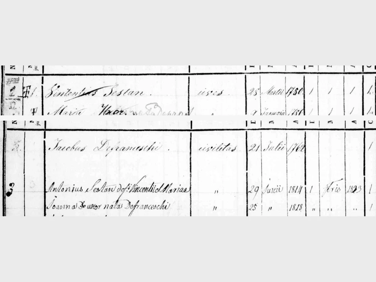 Two marriages that join Deprato, Sestan and Defranceschi
