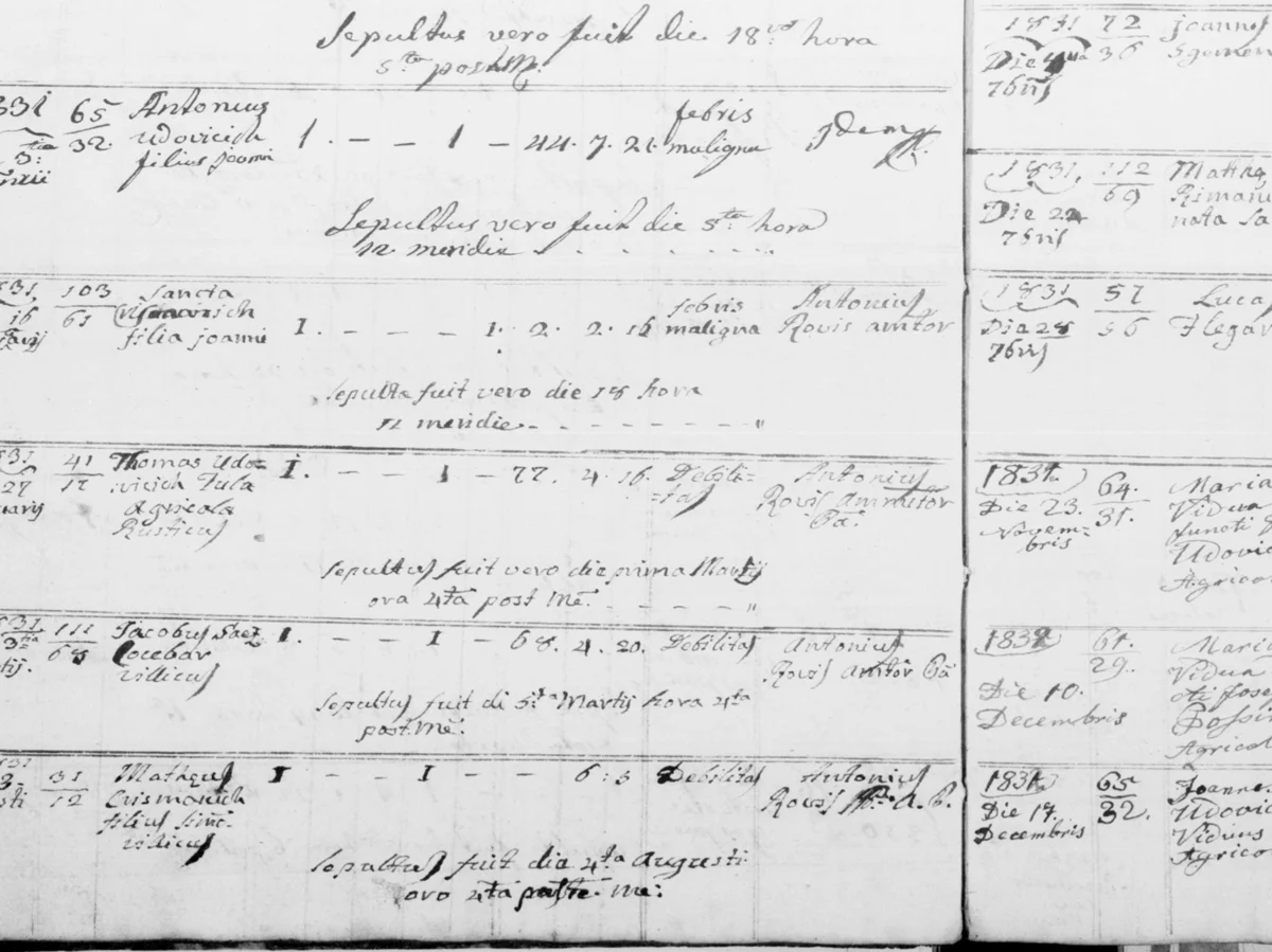 1831 — the house number written as a fraction, and it is not the 1806 pairing