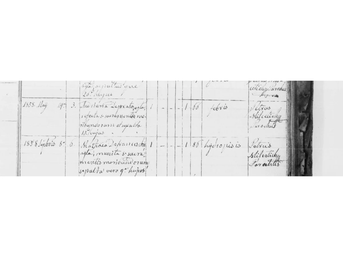 «Deprato» and «Defranceschi» four months apart, in one hand — and the second dies in the first's house