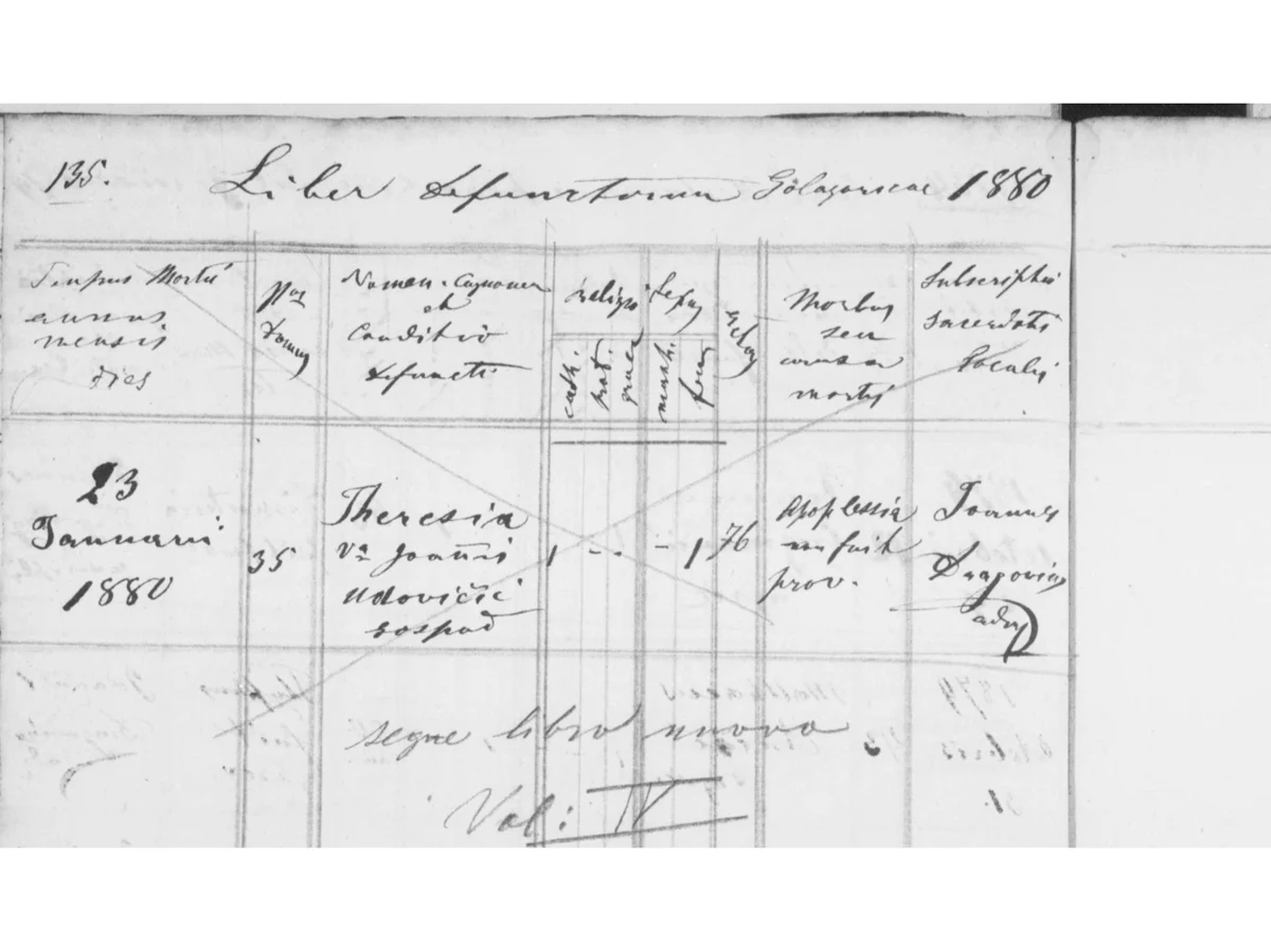 «Segue libro nuovo · Vol. IV» — the last page, 23 January 1880