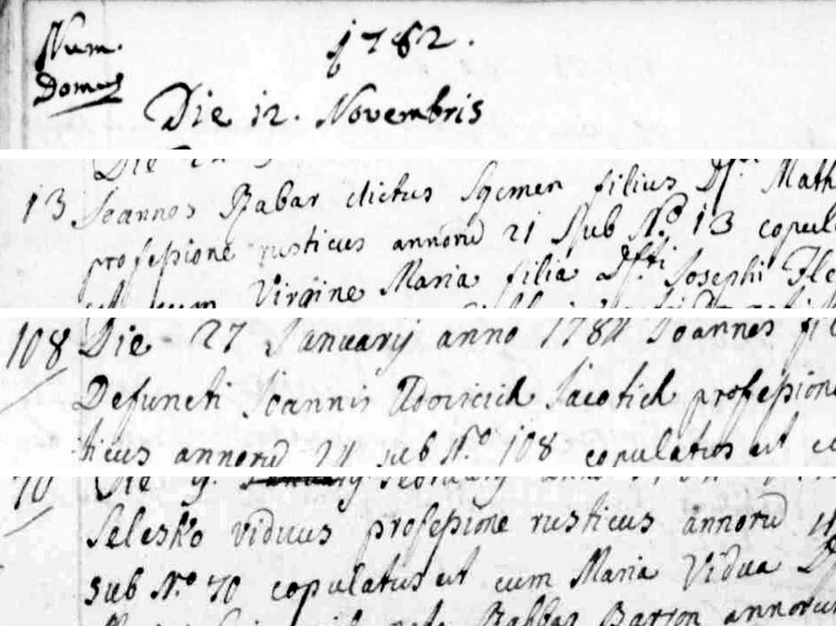«Num. Domus» — the marginal number is the house, and the book proves it four times on one opening