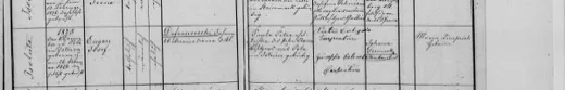 Eugen Josef Defranceschi baptised — father Johann of the navy, mother Paula Petra — Pola naval parish, 26 February 1876