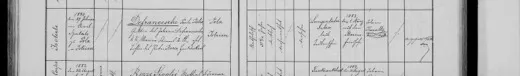 Paula Pietra, wife of the navy servant Johann Defranceschi, dies in the civil hospital at Pola — 27 February 1883